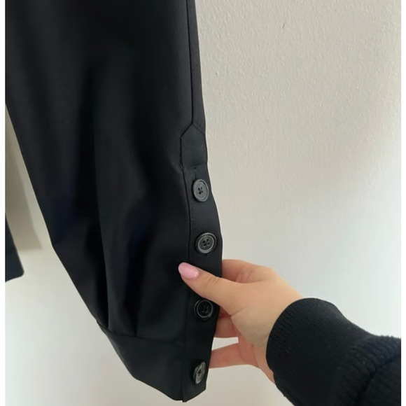 NEW! Nili Lotan 2 Bertina Slouchy VIRGIN WOOL Pants Pleats High Rise Button Hem - Picture 7 of 14